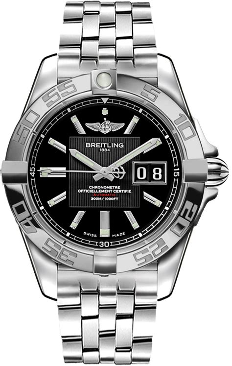 breitling a49350l2 ba07-1291662|Breitling Men's A49350L2/BA07 Galactic 41 Black Dial Watch.